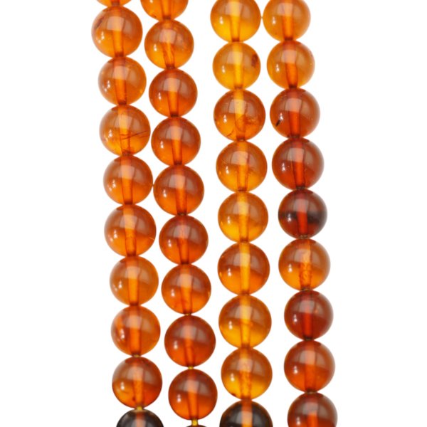 Bursztyn koniakowy kulka 6,7mm (sznur)