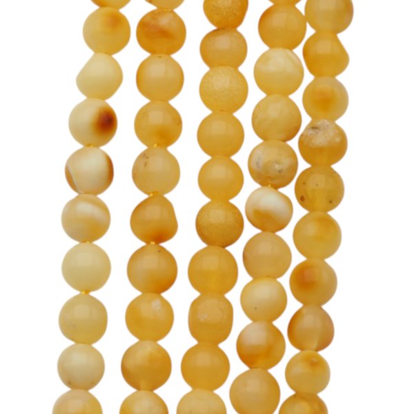 Bursztyn kulka polerowana 4-4,5 mm (sznur)