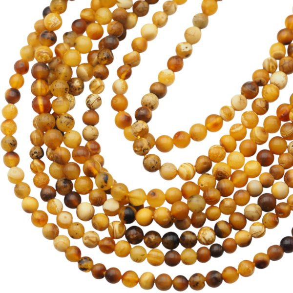 Bursztyn kulka polerowana 4,5 mm (sznur)