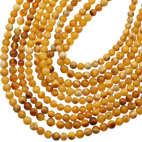 Bursztyn kulka polerowana 4,5 mm (sznur)