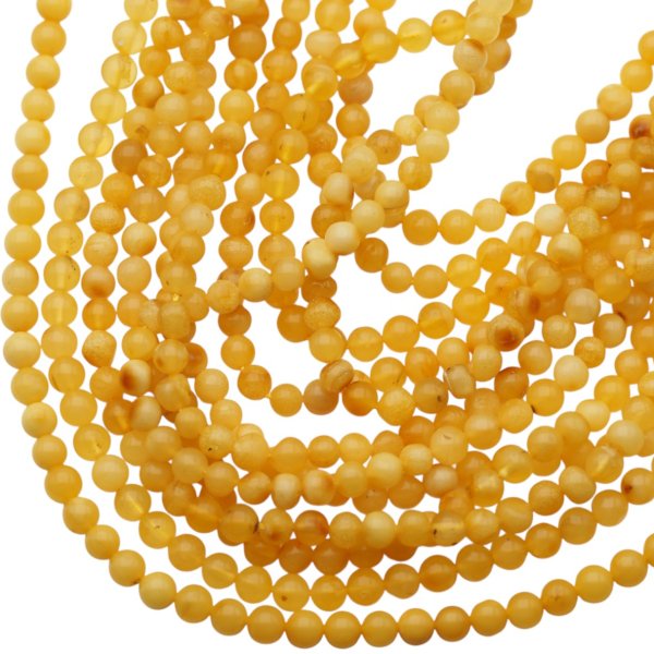 Bursztyn kulka polerowana 4,5 mm (sznur)