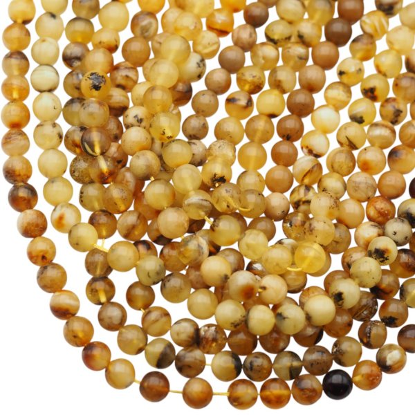 Bursztyn kulka polerowana 6,5 mm (sznur)