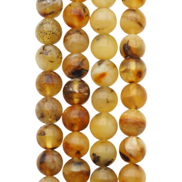 Bursztyn kulka polerowana 6,5 mm (sznur)