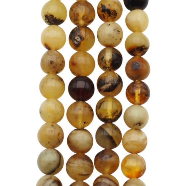 Bursztyn kulka polerowana 6 mm (sznur)