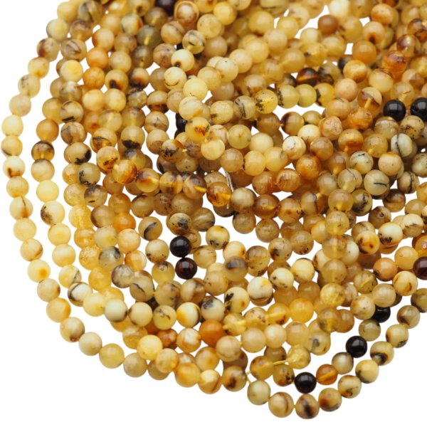 Bursztyn kulka polerowana 6 mm (sznur)