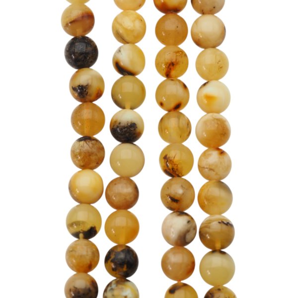 Bursztyn mleczny kulka 7-7,5mm (sznur)