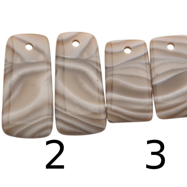 Krzemień Pasiasty para na kolczyki - kabaszony wiercone u góry (różne kształty i rozmiary)