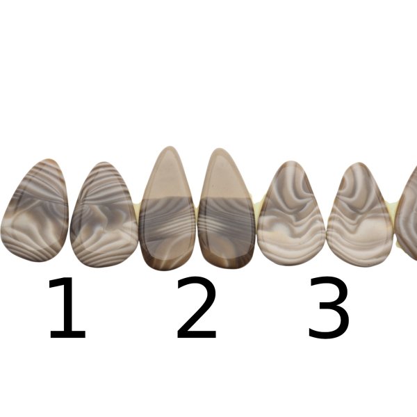 Krzemień Pasiasty para na kolczyki - kabaszony (różne kształty i rozmiary)