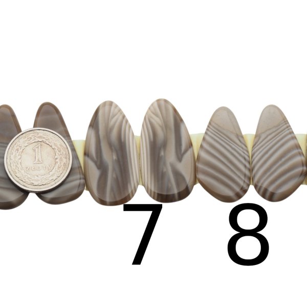 Krzemień Pasiasty para na kolczyki - kabaszony (różne kształty i rozmiary)