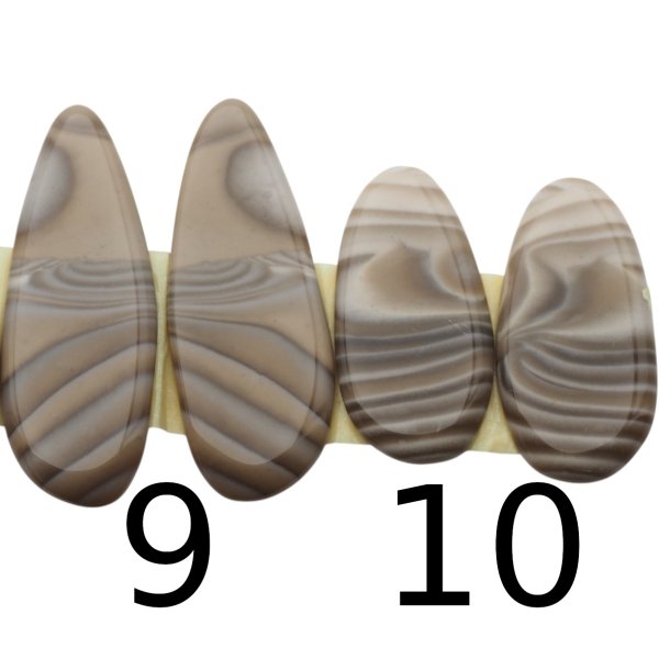 Krzemień Pasiasty para na kolczyki - kabaszony (różne kształty i rozmiary)