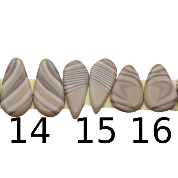 Krzemień Pasiasty para na kolczyki - kabaszony (różne kształty i rozmiary)