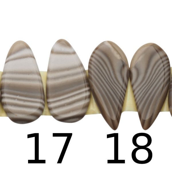 Krzemień Pasiasty para na kolczyki - kabaszony (różne kształty i rozmiary)