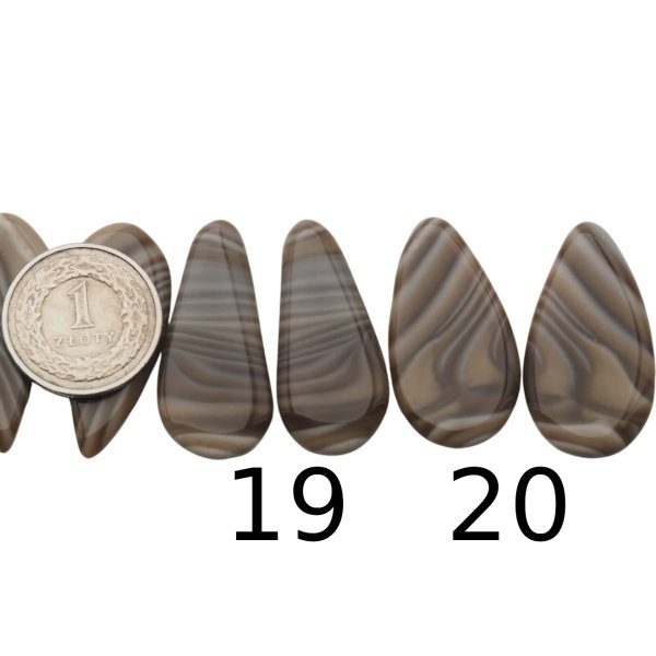 Krzemień Pasiasty para na kolczyki - kabaszony (różne kształty i rozmiary)