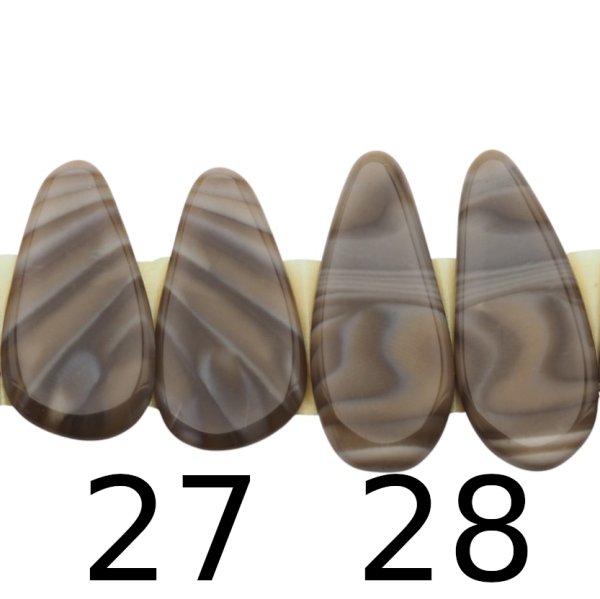 Krzemień Pasiasty para na kolczyki - kabaszony (różne kształty i rozmiary)