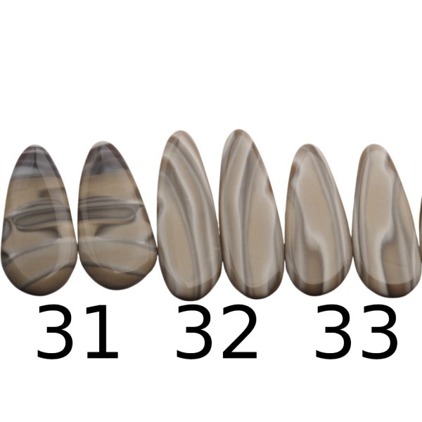 Krzemień Pasiasty para na kolczyki - kabaszony (różne kształty i rozmiary)