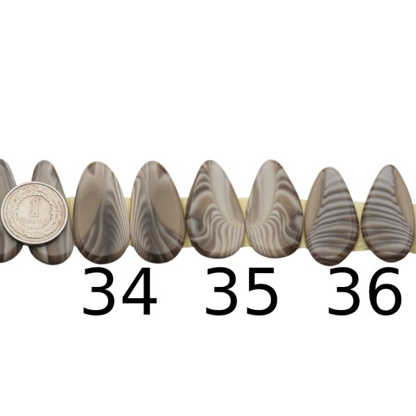 Krzemień Pasiasty para na kolczyki - kabaszony (różne kształty i rozmiary)