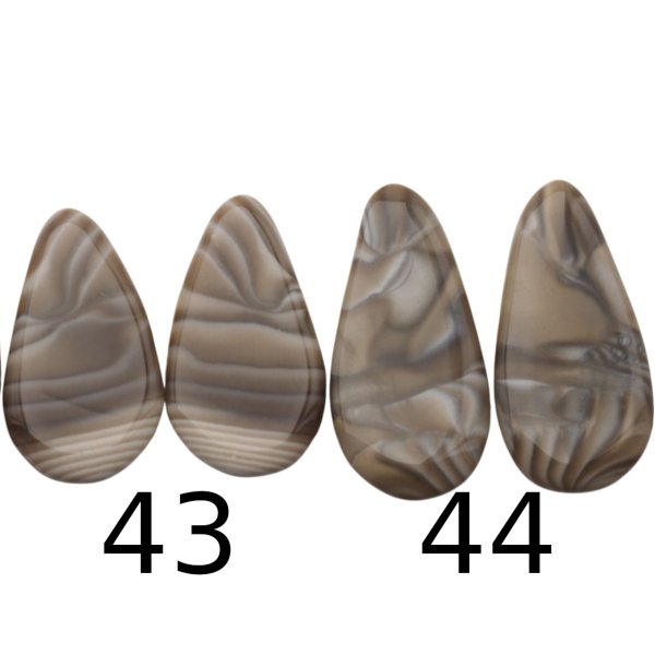 Krzemień Pasiasty para na kolczyki - kabaszony (różne kształty i rozmiary)
