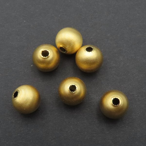 Srebro Ag Złocone - kulka satynowana 8mm  