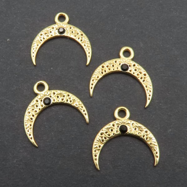 Srebro złocone Ag - zawieszka Róg obfitości 12x12 mm