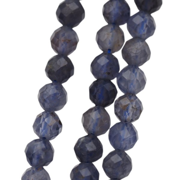 Iolit - fasetowane kulki 3,9 mm (sznur)