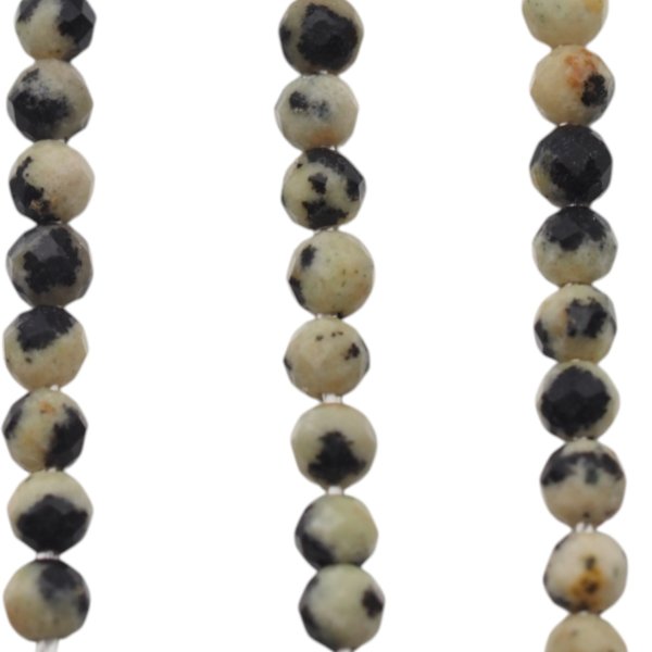 Jaspis dalmatyński fasetowane kulki 2 mm (sznur 38,5 cm)