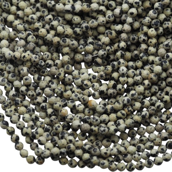 Jaspis dalmatyński fasetowane kulki 4,5 mm (sznur 38,5 cm)