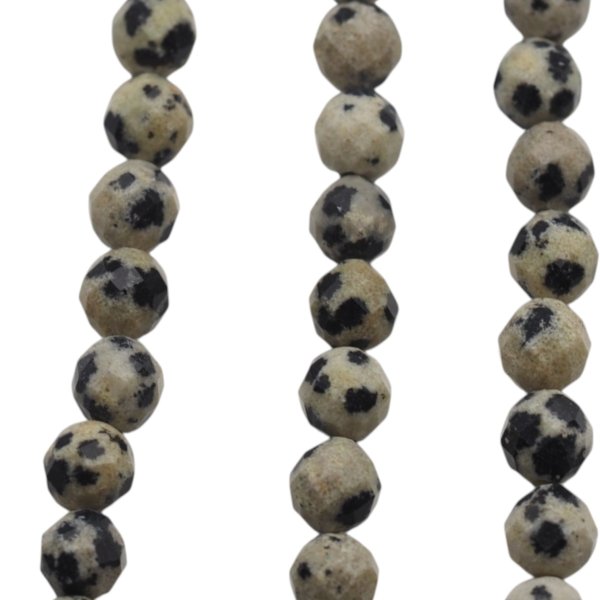 Jaspis dalmatyński fasetowane kulki 4,5 mm (sznur 38,5 cm)