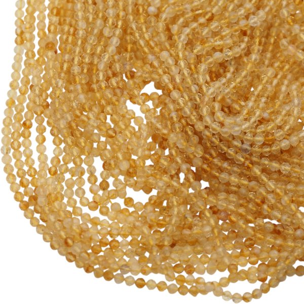 Cytryn (Lemon) Fasetowany kulka 3,5 mm (sznur)