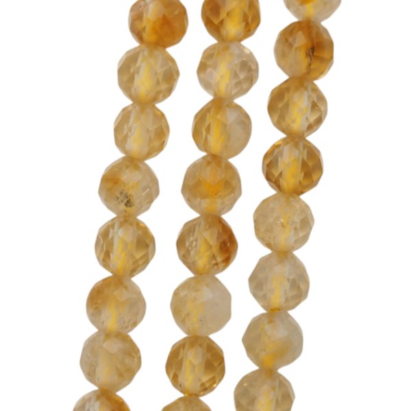 Cytryn (Lemon) Fasetowany kulka 3,5 mm (sznur)