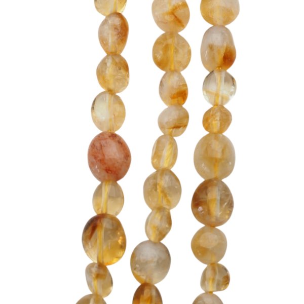 Cytryn (Lemon) polerowane pastylki – sznur ok. 40 cm