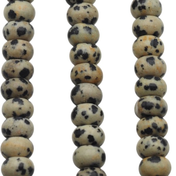 Jaspis dalmatyński polerowane oponki 8x5 mm (sznur 38,5 cm)