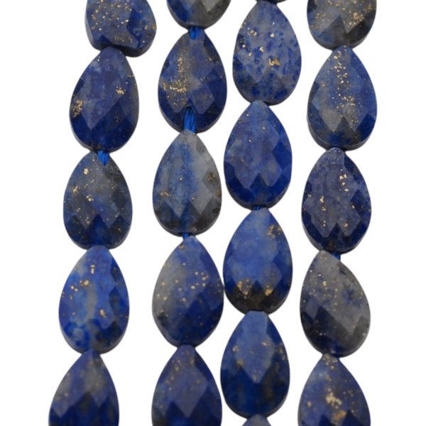 Lapis Lazuli fasetowane łzy 4x6 mm (sznur 39 cm)