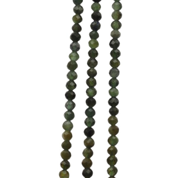 Turmalin zielony fasetowana kulka 2,5 mm (sznur)
