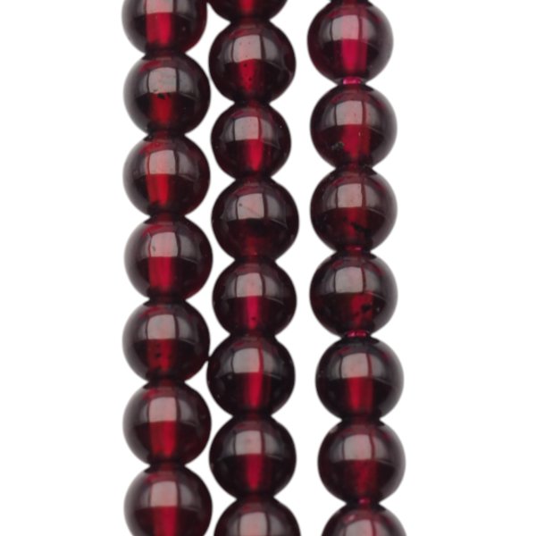 Granat kulka polerowana 4 mm (sznur 39,5 cm) wysoka jakość