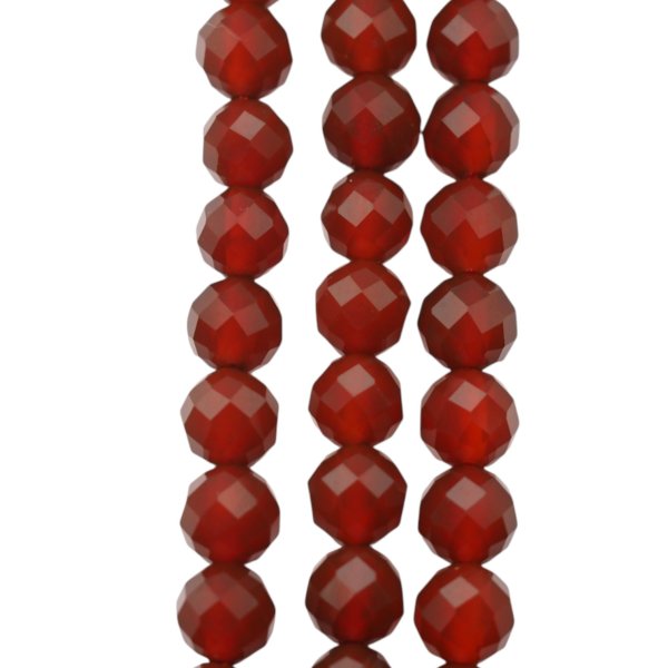 Karneol - Agat czerwony kulka 6mm (sznur 38 cm)
