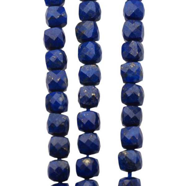 Lapis Lazuli kostka fasetowana 4 mm (sznur) wysoka jakość