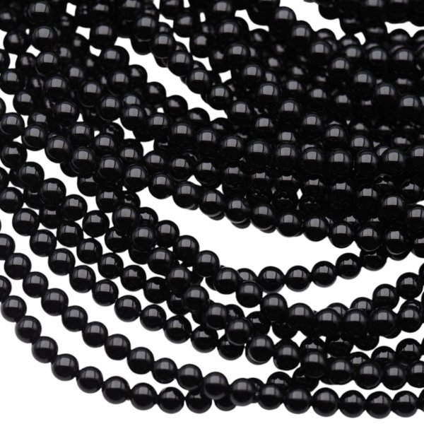 Onyks polerowany kulka 6mm (sznur 36 cm)