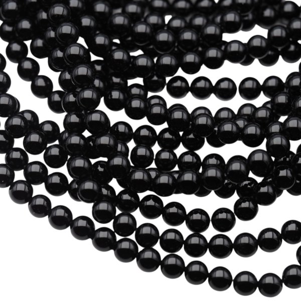 Onyks polerowany kulka 8 mm – sznur ok. 38 cm