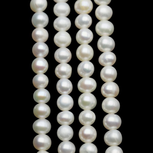 Perły Naturalne Hodowane białe 5 mm nr 410 (sznur)