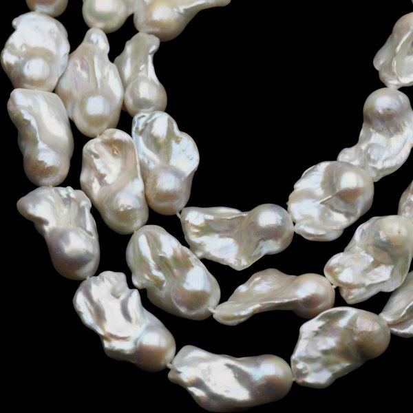 Perły Naturalne Hodowane białe barok 12-13 mm nr 414/1 (sznur)