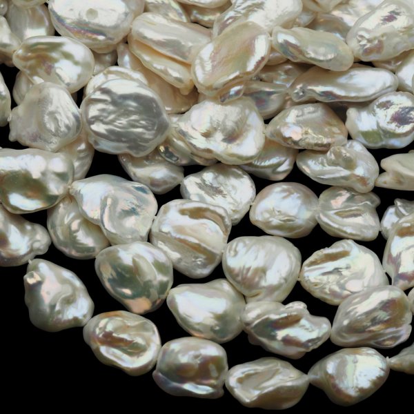 Perły Naturalne Hodowane białe nieregularne nr 415 (sznur)