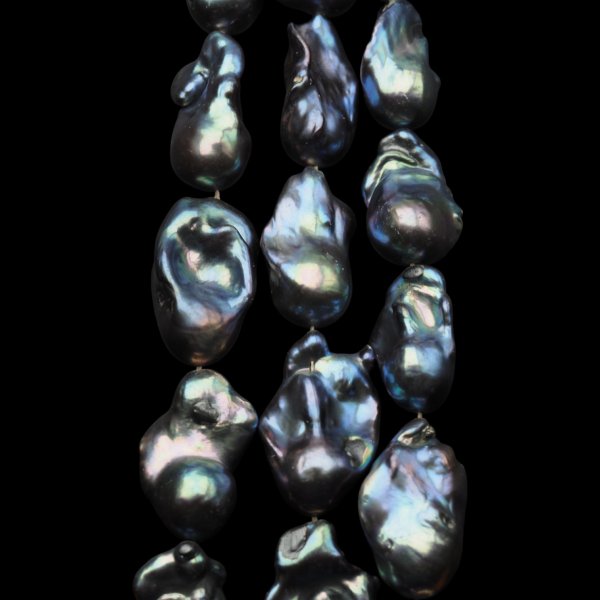 Perły Naturalne Hodowane fioletowe barok nr 373/1 (sznur) wysoka jakość