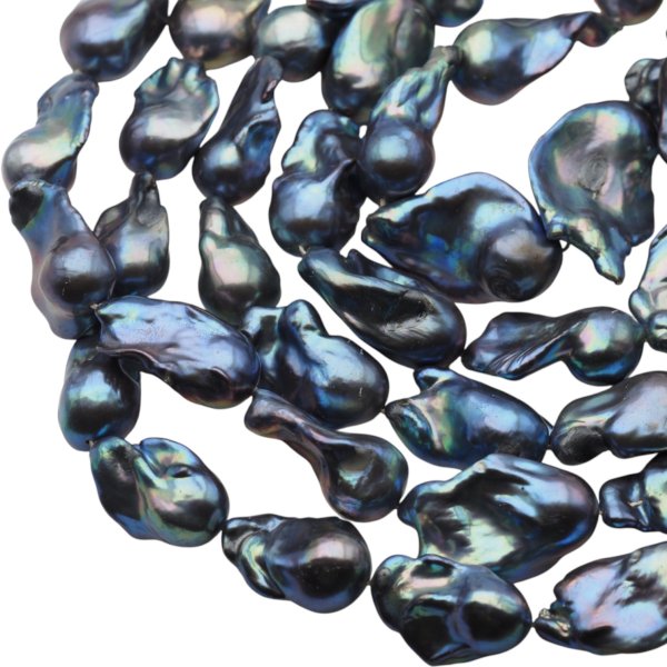 Perły Naturalne Hodowane fioletowe barok nr 373/1 (sznur) wysoka jakość