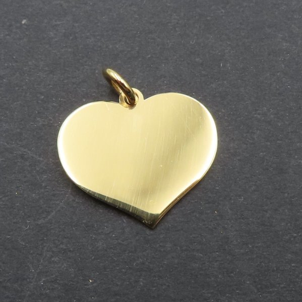 Srebro Ag Złocone - serce 15x13mm