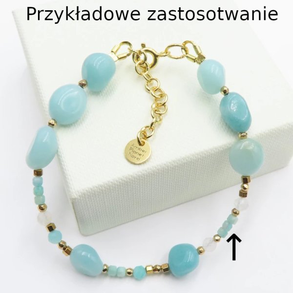 Amazonit fasetowany – kostki 2,5 mm (sznur 39 cm)