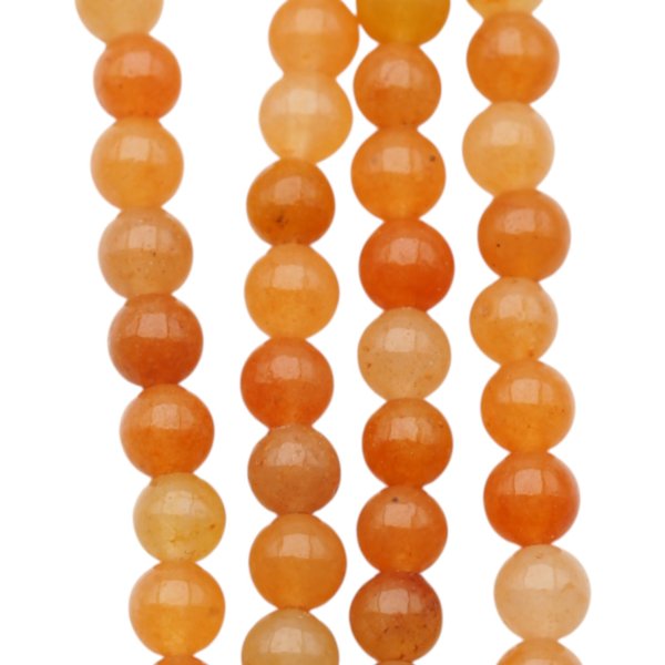 Awenturyn czerwony polerowane kulki 4 mm (sznur)