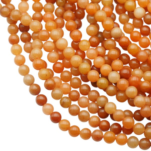 Awenturyn czerwony polerowane kulki 8,5 mm (sznur 38 cm)