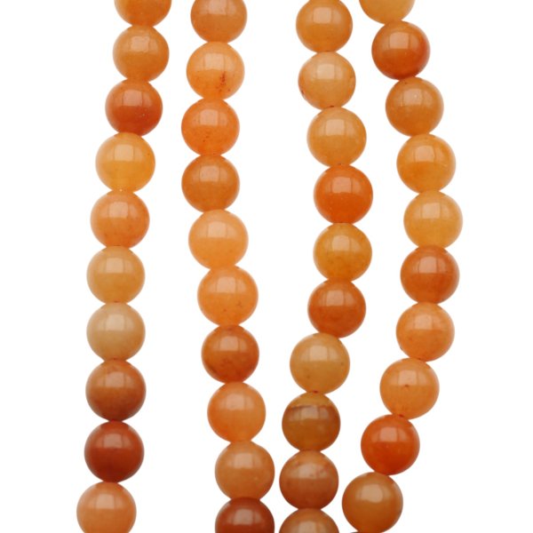 Awenturyn czerwony polerowane kulki 8,5 mm (sznur 38 cm)