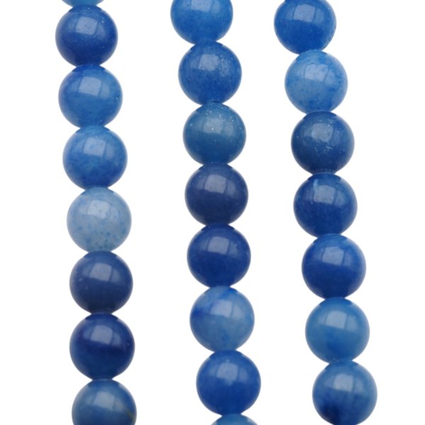 Awenturyn niebieski polerowane kulki 8,5 mm (sznur)