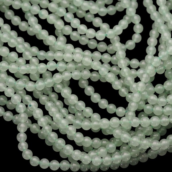 Awenturyn zielony kulki polerowane 6,5 mm (sznur 38 cm)